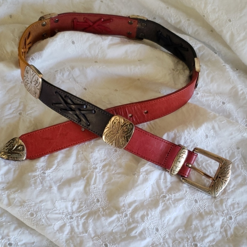 Brighton red and blue  woman  belt S